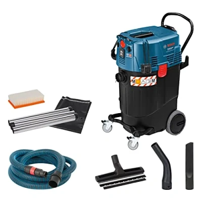 Imagen de Bosch Professional GAS 55 M AFC Aspirador seco/húmedo (254 mbar, depósito l, clase polvo M, manguera antiestática 5m)