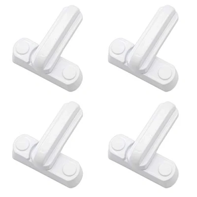 Imagen de Dylan EU 4PCS Sash Jammer Cerradura de Ventana Metal Blanco Seguridad Puerta Hogar Reemplazo Para Varios Puertas y del UPVC/PVC
