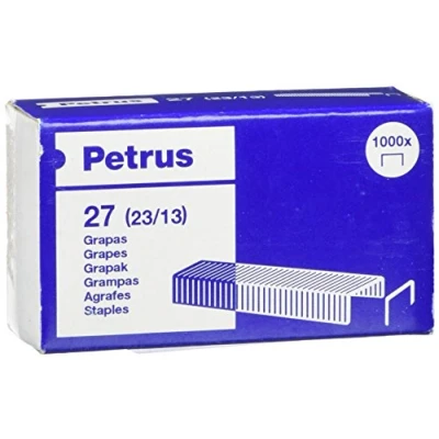 Imagen de Grapas petrus n 27 (23/13) cobreada para grapadora 1600 caja de 1000 unidades