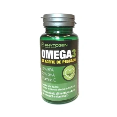 Imagen de Omega 3 Aceite de Pescado con EPA (35%) y DHA (25%) + Vitamina E, 30 Cápsulas Blandas.