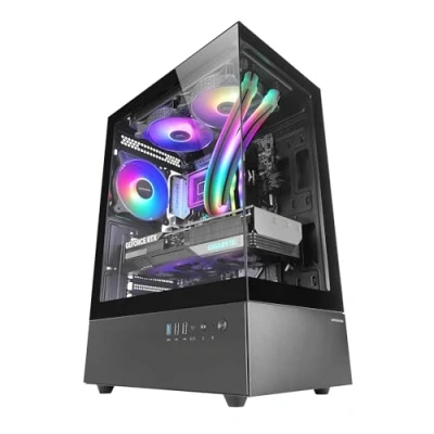 Imagen de Mars Gaming MC XO Semitorre ATX Doble Cristal Templado Ventilador Frgb 120mm Cámara Negro