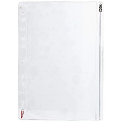 Imagen de ESSELTE 411200 Fundas fuelle capacidad PVC sin refuerzo 200 micras (bolsa 5 ud.) DIN A4. 11 taladros, Claro