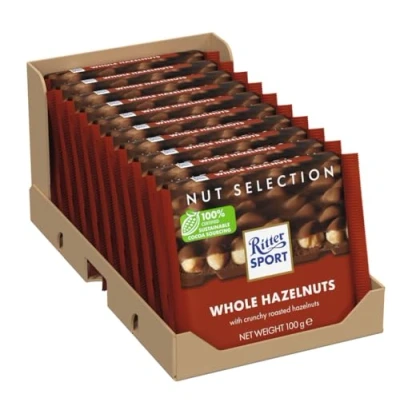 Imagen de Ritter Sport de Leche Entera 100 g Avellanas x 10
