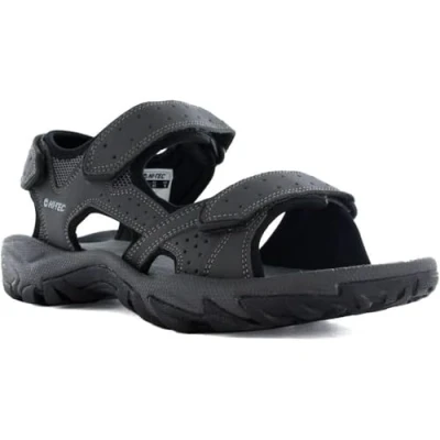 Imagen de Hi Tec NERPA Sandalia deportiva hombre, zapatillas exterior senderismo, calzado de uso diario con planta serraje (Charcoal/Black, numeric_43)