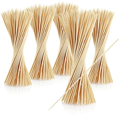 Imagen de COM FOUR® 500x pinchos para comer con los dedos largos de madera carne, verduras, frutas barbacoa el hogar, la gastronomía o boda (500 piezas 25cm)