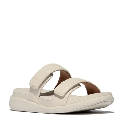 Imagen de Fitflop F Mode Go Adjustable Flatform Two Bar Slides, Sandalias deslizantes Mujer, Beige, 39 EU