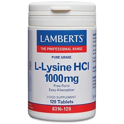 Imagen de Lamberts L Lisina Hci 1000mg 120 Tabletas