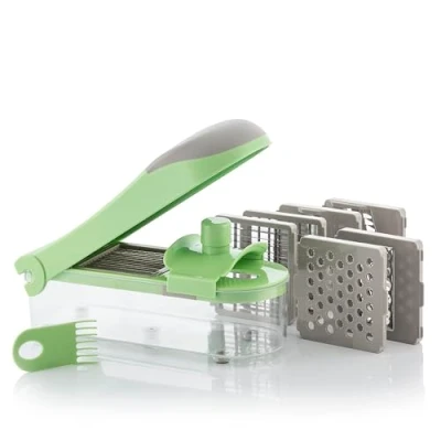 Imagen de InnovaGoods® Cortador de Verdura, Mandolina Cocina 7 en 1, Multifuncional Rallador y Acero Inoxidable, Accesorios Ralladores para Cocina, Picadora Manual