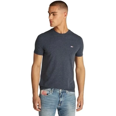 Imagen de Tommy Jeans SLIM Jaspe TEE Camiseta básica Dark night navy, Hombre, Talla: 44, navy