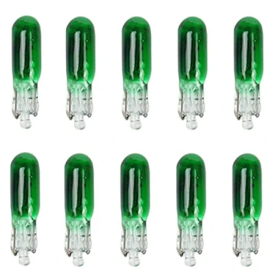 Imagen de PNNNU 10 Uds W2W T5 12V 1,2 W Lámpara Halógena para Coche Luces De Instrumento Bombilla Salpicadero Luz Interior Estilismo Coche,Verde