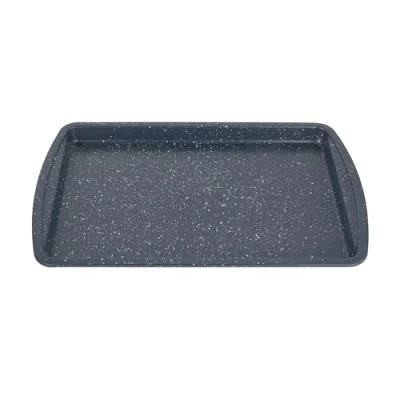 Imagen de Russell Hobbs RH00998EU Bandeja de horno antiadherente, 38 cm, la colección Nightfall Stone sin pfoa, utensilio cocina para hornear galletas, hornos 220 c, acero al carbono, mármol azul