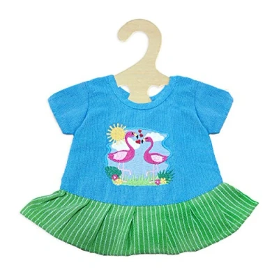 Imagen de Heless 2810 Vestido de comercio justo para muñecas en diseño Flamingo Ella, tamaño 35 45 cm