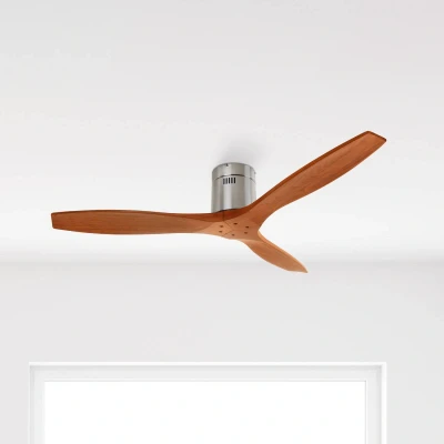 Imagen de FORLIGHT LEDS C4 STEM Ventilador de Techo 3 Aspas Níquel Satinado, Blanco