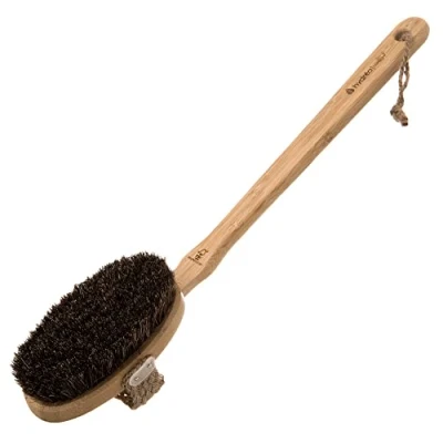 Imagen de Hydrea London Bamboo Mane &amp; Cactus Bristle Bath Brush With Long Detachable Handle WBB13H HD by