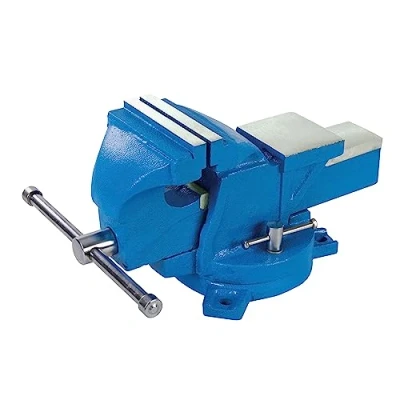 Imagen de Silverline Tools 580468 Tornillo de Banco con Base Giratoria, Capacidad: 120 mm / 8 kg