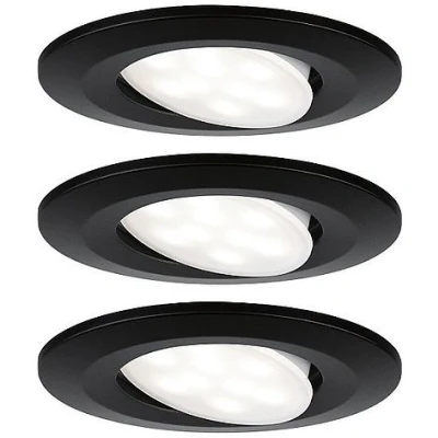 Imagen de Paulmann Calla giratorio on/off Ø9cm 840 negro 3pcs