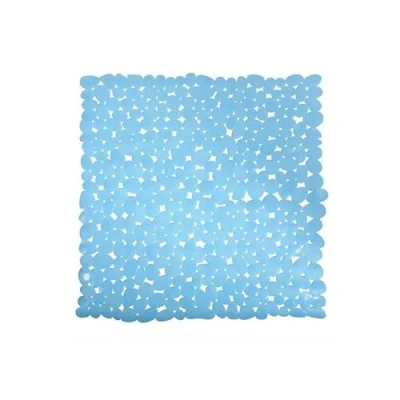 Imagen de MSV Alfombra de Ducha PVC Piedra 53X53CM Azul Claro, Cloruro polivinilo, 53 x cm