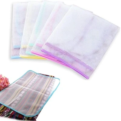 Imagen de Paños de Planchar,4 Piezas Paño para Planchar Malla Protector Planchado Quemado Almohadilla Transparente Fácil y Protección Color Aleatorio