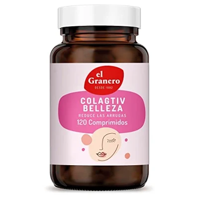 Imagen de El Granero Integral Complemento Alimenticio Colagtiv Belleza 120 Comprimidos a Base de Colágeno Hidrolizado, Ácido Hialurónico, Q10 y Vitamina C Ayuda Mantener la Correcta Salud Piel