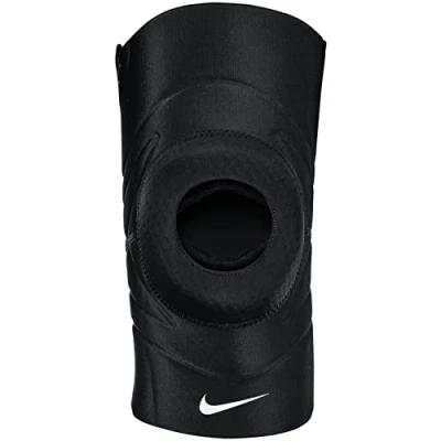 Imagen de Nike Pro Open Patella Knee Sleeve 3 Black White Tobilleras, Rodilleras, férulas y cabestrillos, Adultos Unisex, Multicolor, L