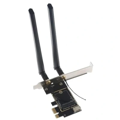 Imagen de HighZer0 Electronics Laptop to Desktop (PCIe x1) Wi Fi Card Converter for M.2 PCIe Network Cards with Bluetooth Support (Adapter_Only)