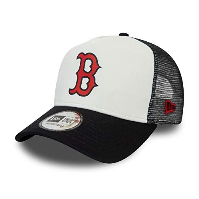 Imagen de New Era Boston Red Sox Frame Adjustable Trucker Cap Team Colour Block White/Blue One Size