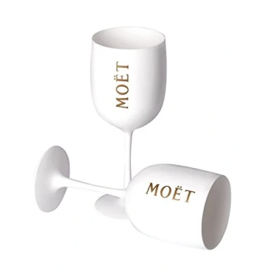 Imagen de 2 x Moët &amp; Chandon Don Ice Imperial Champán Cristal CUP Champagne vasos de plástico (0.45 l Cáliz Color Blanco