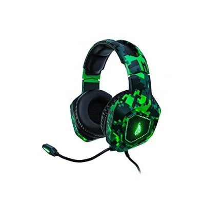 Imagen de Surefire Skirmish Gaming Headset PC Playstation Xbox Auriculares 390g Stereo 2.0 con luz LED Gamer USB 3.2 Gen 1 I Powered by Verbatim