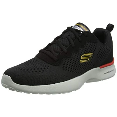 Imagen de Skechers Skech Air Dynamight Tuned Up, Zapatillas de Deporte Hombre, Black Engineered Mesh PU Gray Trim, 42.5 EU