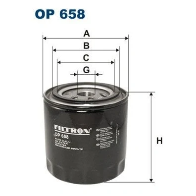 Imagen de FILTRON OP 658 Filtro de aceite M 20 X 1.5 enroscable JEEP: Cherokee II, Wrangler 2, I SUV