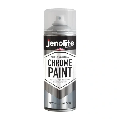 Imagen de JENOLITE Pintura en aerosol CROMO Acabado cromado liso Adecuado para uso interior y exterior 400ml