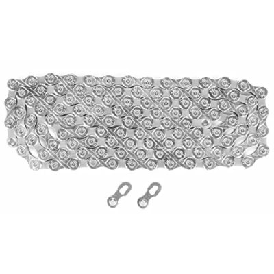 Imagen de KMC X10 Np/Bk 116l Cadena, Unisex, Plata, 0.5 Inches X 0.39&quot;