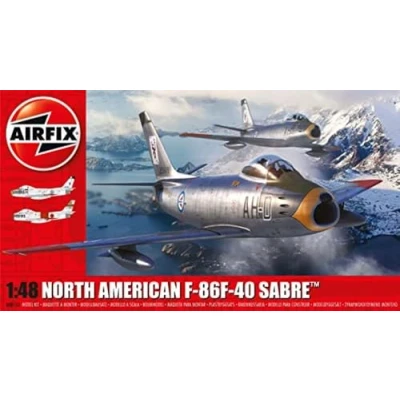 Imagen de Airfix Model Set, A08110 North American F 86F 40 Sabre Building Kit, Kits de avión Modelo plástico para Adultos y niños Mayores 8 años, el Juego Incluye bebederos calcomanías