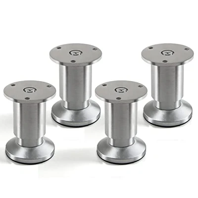 Imagen de Juego de 4 x SOTECH Patas Mueble ALPHA Alto ajustable Aluminio cepillado Capacidad Carga hasta 250 kg Alto: 80