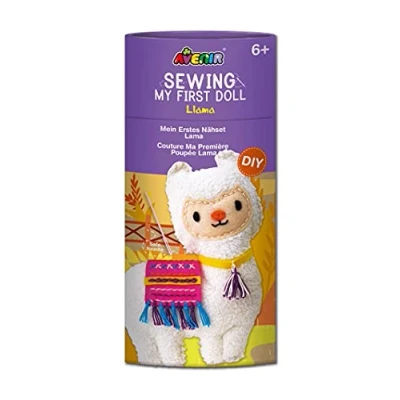 Imagen de Kit de Costura para Crear un Peluche con Forma Llama 25 cm Incluye Hilos, Relleno y Aguja Plástico Tejer A Partir 6 Años Avenir Set Manualidades tus Peques