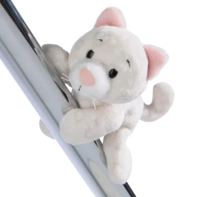 Imagen de NICI MagNICI Love Gato Adorable 12cm Blanco Peluche sostenible con imán Animal magnético para frigorífico, Pizarra, Metal y Mucho más Gran Idea de Regalo (49403)