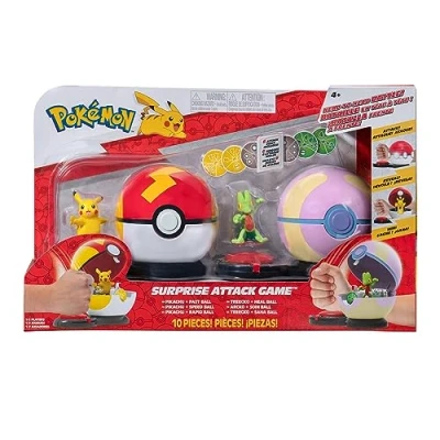 Imagen de Pokémon Surprise Attack Game Pikachu de 2 Pulgadas con Bola rápida y Treecko curación más Seis Discos Ataque