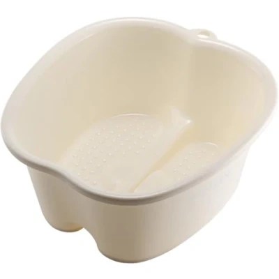Imagen de BUDDLEY® Baño de pies Bandeja plástico Perfecto para masajes, pedicura y relajación el hogar (simple, blanco)