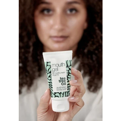 Imagen de Gel Bucal para encías y lengua secas, irritadas sensibles 50ml con Aceite de Árbol Té Natural Contra Bacterias Alivio la boca seca 100% vegano