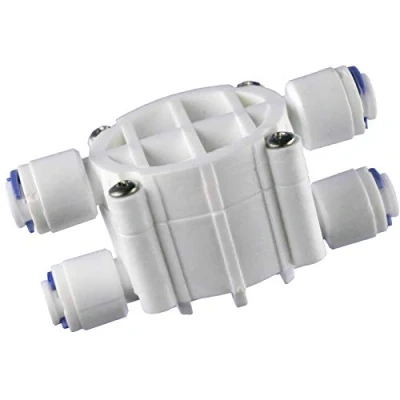 Imagen de TF Válvula de apagado automático 4 vías 1/4 puertos para sistema filtro agua RO, garantiza la eficiencia del proceso filtración
