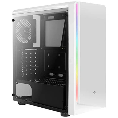 Imagen de Caja Pc Gaming Aerocool Rift Blanco, Franja Led Rgb, Ventilador 12cm