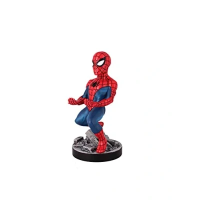 Imagen de Exquisite Gaming: Marvel: The Amazing Spider Man soporte original para teléfono móvil y controlador de juegos, dispositivo, Cable Guys, figura con licencia 8 pulgadas