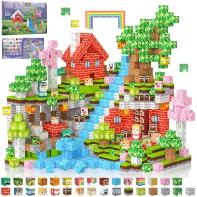 Imagen de Construcción magnética infantil 150 piezas 2CM Magnetic Blocks 3+ juegos Imanes, bloque de cubo magnético para niño y niña, juguete creativo Montessori niños 3 4 5 6 7 8 9 10 11 12 años juego