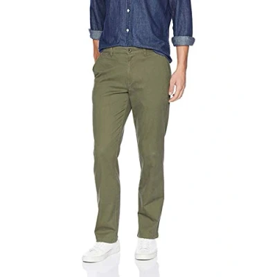 Imagen de Amazon Essentials Pantalón Chino elástico de Corte Recto y Estilo Informal Hombre, Verde Oliva, 33W / 28L