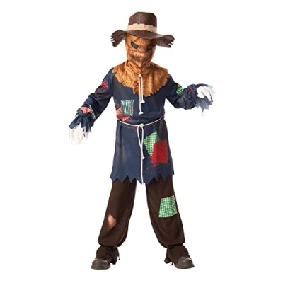 Imagen de Bristol Novelty 700894XL000 Espantapájaros siniestro, talla XL, infantil, multicolor Halloween