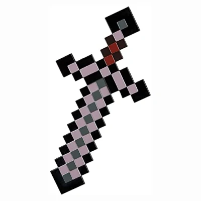 Imagen de Minecraft, Espada Oficial Netherita 50 cm de Disguise, Accesorio Disfraces, Halloween, Carnaval, Recomendado 3 Años +, Licencia