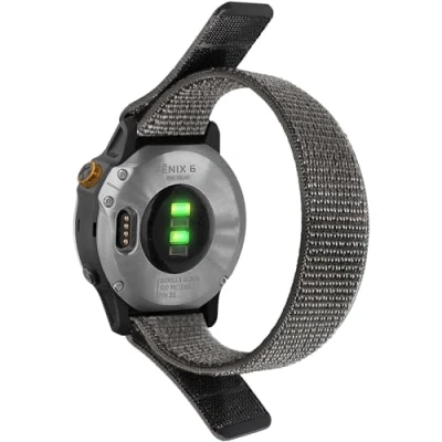 Imagen de INF Correa Compatible con Garmin Fenix 7X/6X/5X/3/D2 Bravo/Descent MK1, de Reloj para Relojes Garmin, Nailon Repuesto, Correas 26 mm Ancho