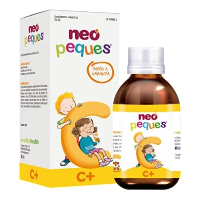 Imagen de NEO PEQUES 150 ml Jarabe Infantil C+ a Base de Vitamina C y Zinc Fortalece las Defensas Favorece el Crecimiento en Niños Delicioso Sabor Naranja