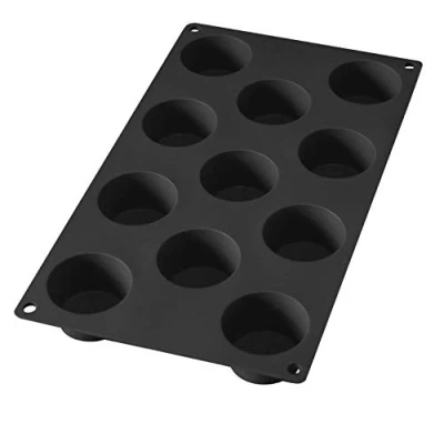 Imagen de Lékué Molde repostería Minimuffins, Silicona Platino Negro, 11 cavidades