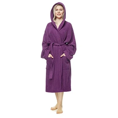 Imagen de Arus Albornoz con capucha para mujer, longitud normal, tamaño mujer: M alto, unisex: S Ciruela